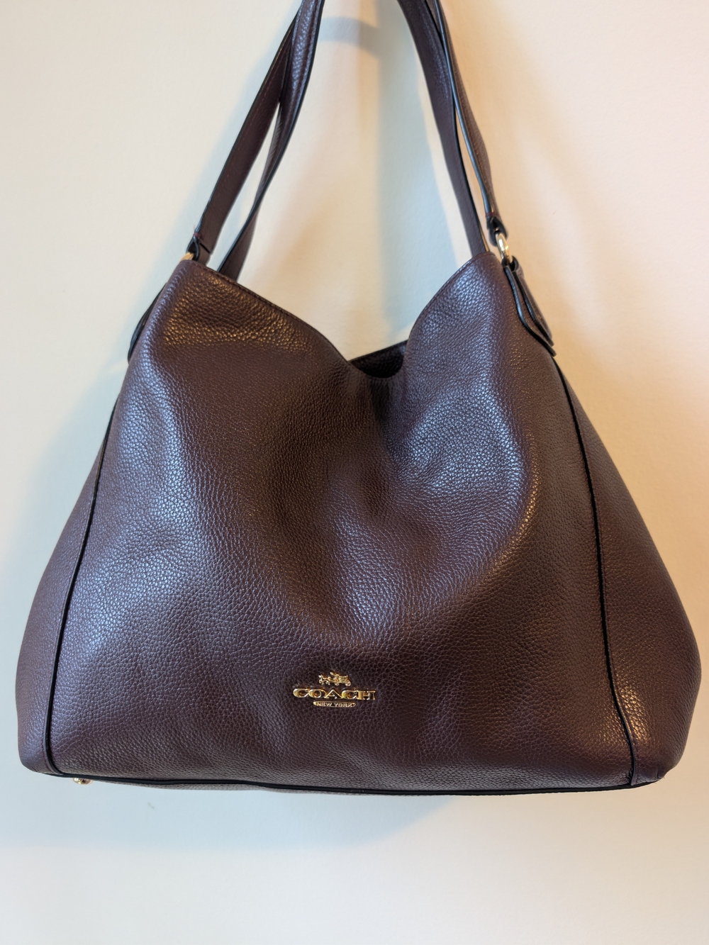Coach Turnlock Edie 31 Shoulder Bag Oxblood Pebble Leather 36464